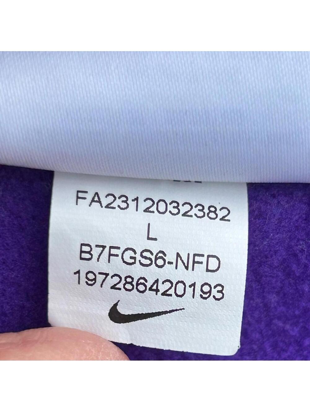 Los Angeles Lakers Hoodie Purple NBA Basketball Nike DRI-FIT | Kids Large 14-16 - Picture 10 of 12